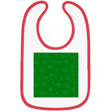 Discover Green Snowflakes Pattern Bibs