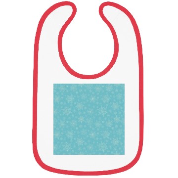 Discover Teal Snowflakes Pattern Bibs