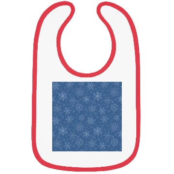 Discover Elegant Blue Snowflakes Pattern Bibs
