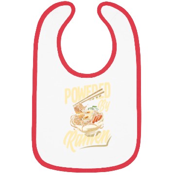 Discover Powered By Ramen Funny Ramen Lover Gift Bibs