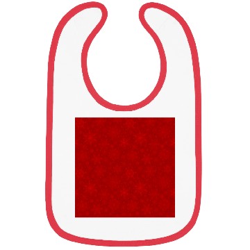 Discover Red Snowflakes Pattern Bibs
