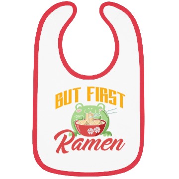 Discover But First Ramen Funny Ramen Lover Gift Bibs