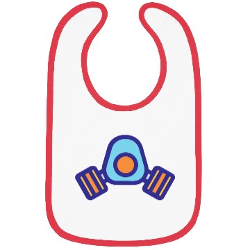 Discover Blue Orange Comic Face Protection Nuclear Gas Mask Bibs