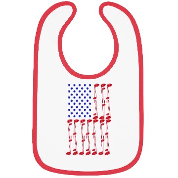 Discover American flag made of golf accessory - outing Bibs