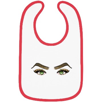 Discover Eye icon peep eye green Bibs