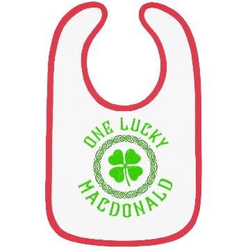 Discover One Lucky MacDonald Irish Family Four Leaf Clover Bibs