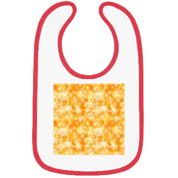 Discover Orange White Snowflakes Pattern Bibs