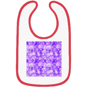 Discover Purple White Snowflakes Pattern Bibs