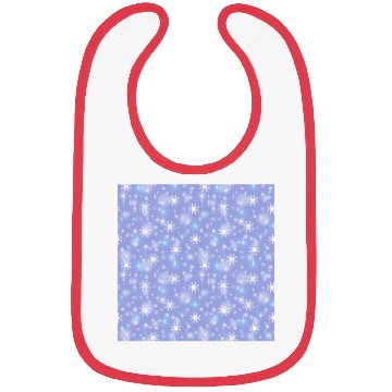 Discover Blue White Snowflakes Pattern Bibs