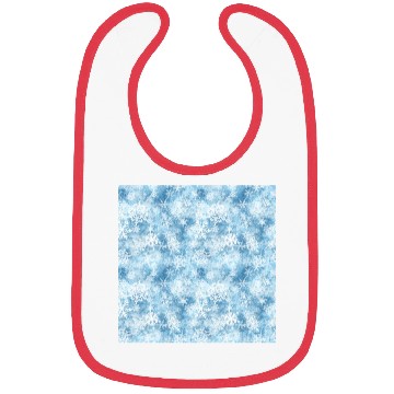 Discover Blue White Snowflakes Pattern Bibs