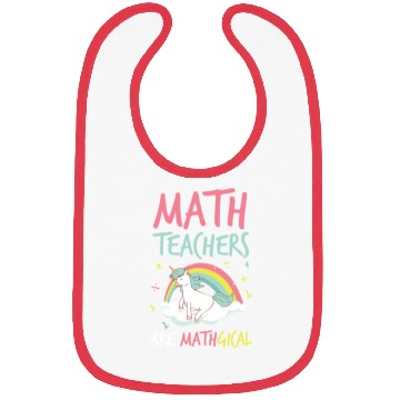 Discover 2Math Teachers Fun Unicorn Mathgical Teaching Gift Bibs