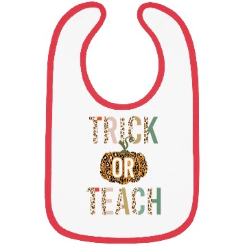 Discover Trick Or Teach Leopard Print Halloween Bibs