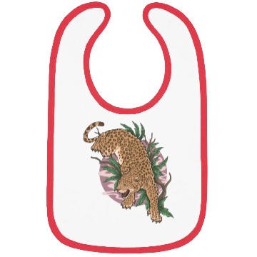 Discover leopard wild animal climb Bibs