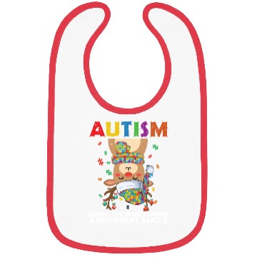 Discover Autism Rudolph Deer Christmas Bibs