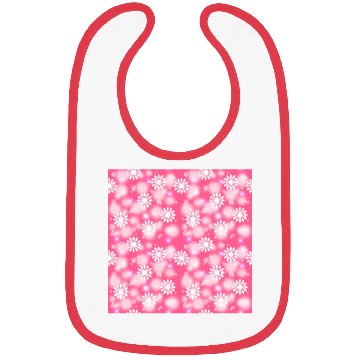 Discover Pink White Snowflakes Pattern Bibs