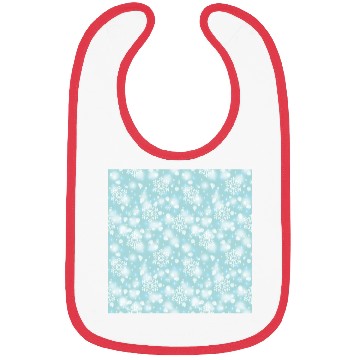 Discover Teal Snowflakes Pattern Bibs