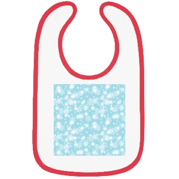 Discover Abstract Blue Snowflakes Pattern Bibs