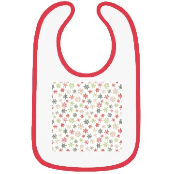 Discover Modern Snowflakes Pattern Bibs
