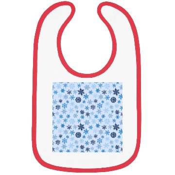 Discover Blue Snowflakes Pattern Bibs