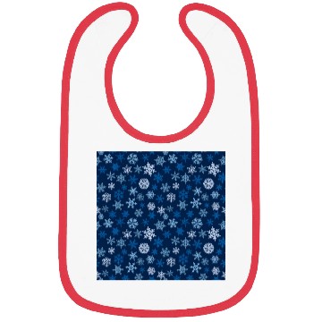 Discover Blue Snowflakes Pattern Bibs