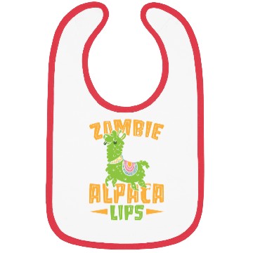 Discover Zombie Alpacalips Llama Lover Alpaca Whisperer Bibs