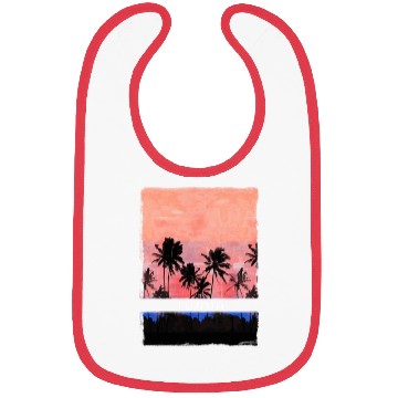 Discover Tonga Vacation Souvenir Palm Tree Beach Bibs