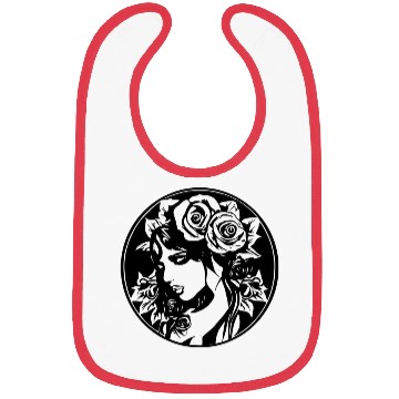 Discover woman floral pattern Bibs