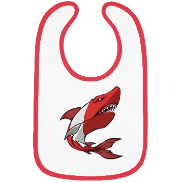 Discover Scuba Diver Red White Flag Shark Scuba Diving Bibs