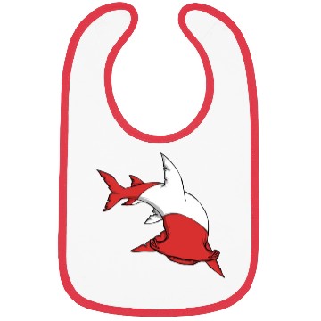 Discover Scuba Diver Red White Flag Hammerhead Scuba Diving Bibs