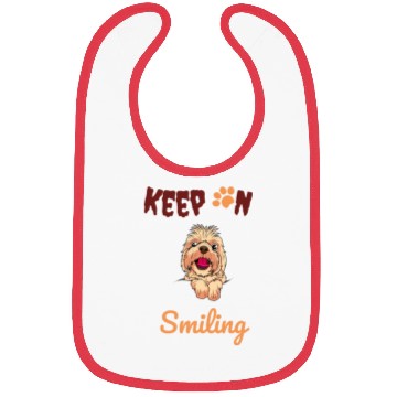 Discover Dog Dads, Dog Mummy, Keep On Smiling Bibs