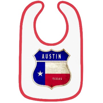 Discover Austin Texas crest flags design Bibs
