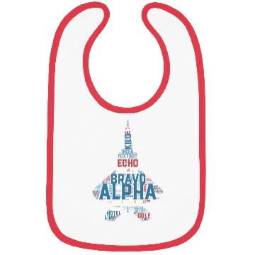 Discover Full Phonetic Alphabet Fighter Jet Pilot Bibs