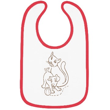 Discover Cat And Dog Brown Bibs