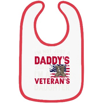 Discover US Veteran's Daughter Veterans Day Patriotic Ameri Bibs