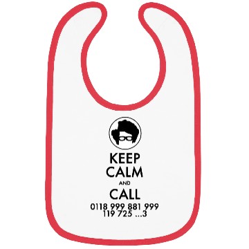 Discover Keep Calm and Call IT Crowd Emergency Number Bibs