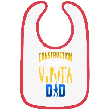 Discover Construction Worker Dad Teamwork Site Bibs