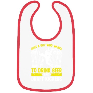 Discover Fantasy Football Player Drinking Draft Kickers Bibs