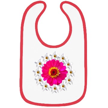 Discover zinnia blossom blooming flower bloom flowerpattern Bibs