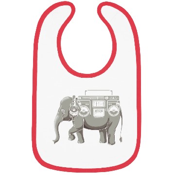 Discover Elephant Ghetto Blaster Bibs