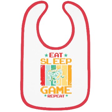 Discover Eat Sleep Game Repeat | Video Game Console Gaming Bibs