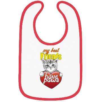 Discover My Friends have Cat paws Bibs