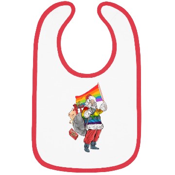 Discover LGBTQ Santa Claus Christmas Rainbow Bibs