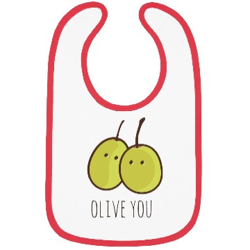 Discover I Love You (Olive You) cute Bibs