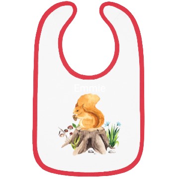 Discover Forest animal squirrel with name Emmie Bibs