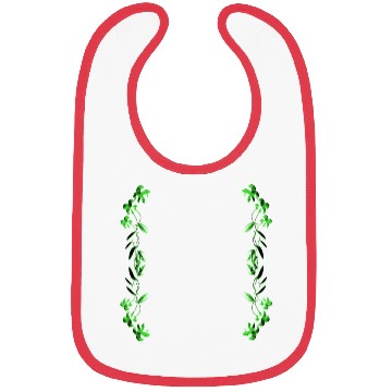 Discover green line dash plant Bibs