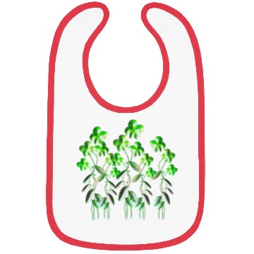 Discover green flowers icon glitter plants Bibs