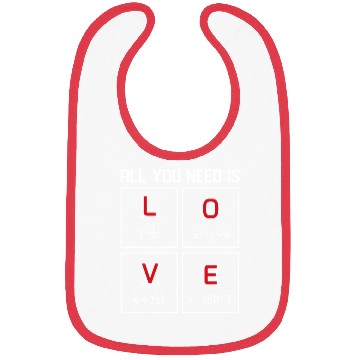 Discover all you need is love Math Design Bibs