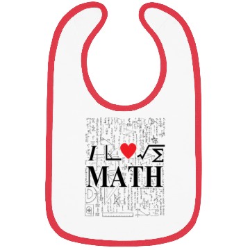 Discover i love math Bibs