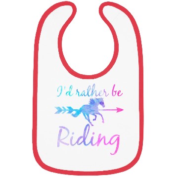 Discover ID RATHER BE RIDING Horse Lover Funny Equestrian Bibs