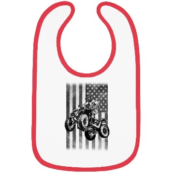 Discover ATV 4Wheeler Racer Jump USA Flag Bibs